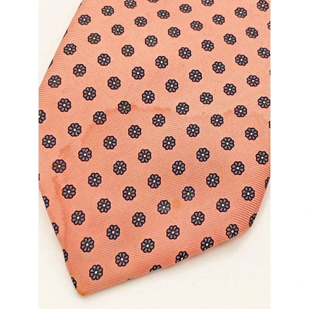 Vintage 100% Silk Pink Floral Men's Neck Tie Robert Stewart 2.75